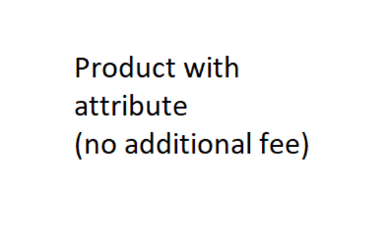 Picture of Product with attribute (No additional fee)
