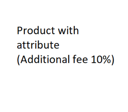 Picture of Product with attribute (additional fee 10%)
